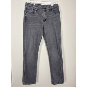 Levis 511 Jeans Men's Regular Slim Fit Gray Denim Size 33x32 Vtg black Wash logo